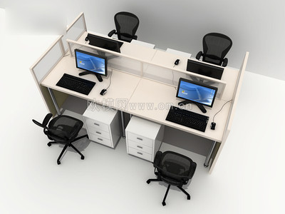 現(xiàn)代辦公桌椅組合3D模型免費下載 高效打造理想辦公空間