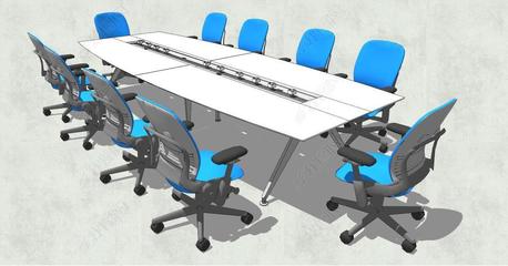 精品會議室辦公室桌椅SU模型素材 提升辦公環(huán)境設(shè)計效率